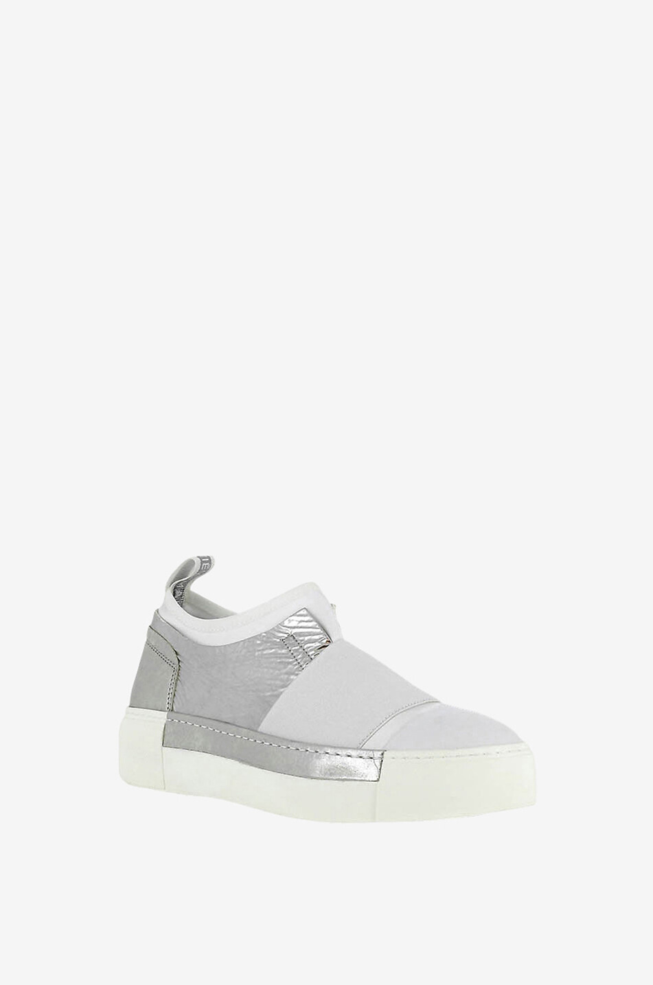 VIC MATIE Slip-on Sneakers aus Stoff und Leder Damen WEISS 1