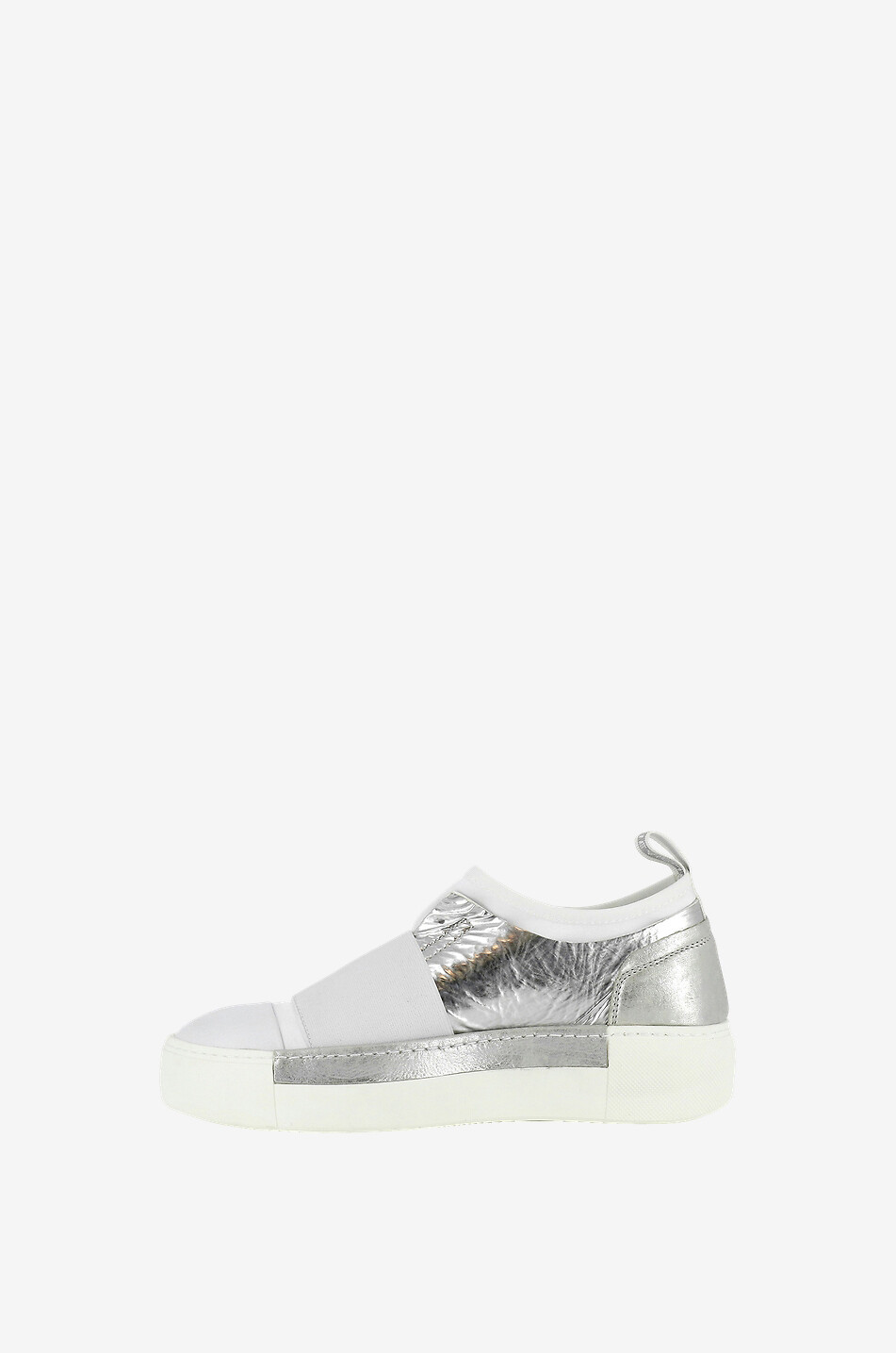 VIC MATIE Slip-on Sneakers aus Stoff und Leder Damen WEISS 3