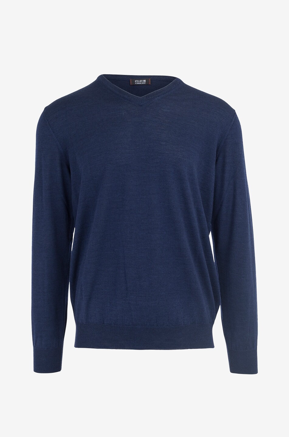 BONGÉNIE Pull léger en laine mérinos et soie Homme BLEU 1