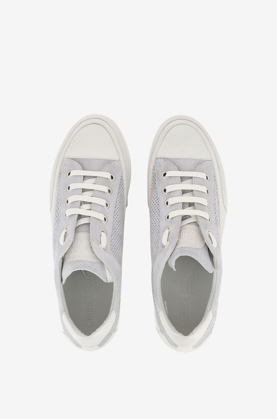CANDICE COOPER Rock S33 suede and leather sneakers Women LIGHT GREY 4