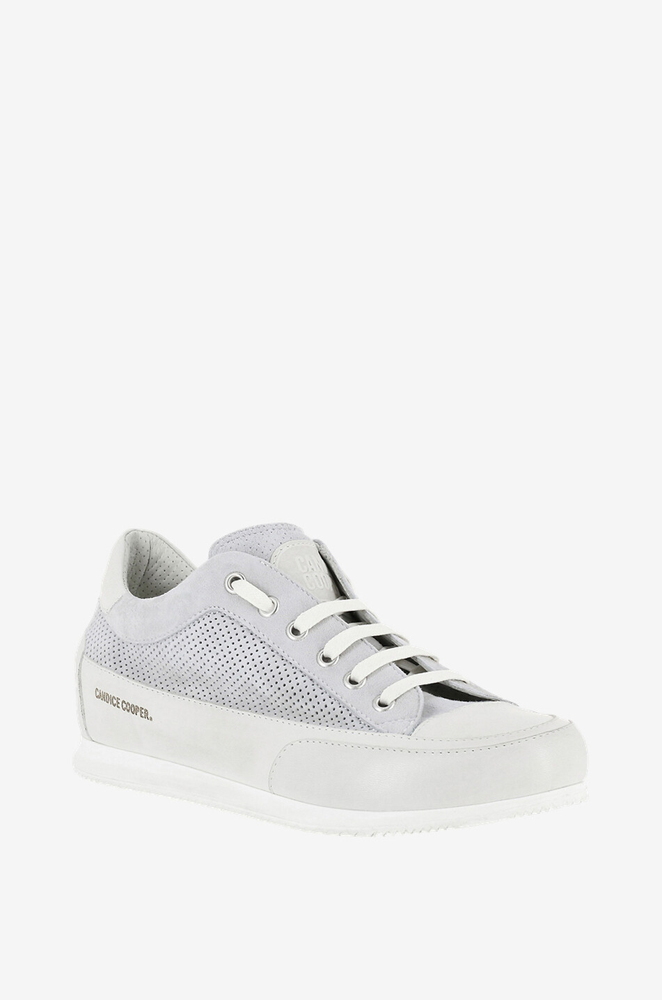 CANDICE COOPER Rock S33 suede and leather sneakers Women LIGHT GREY 1