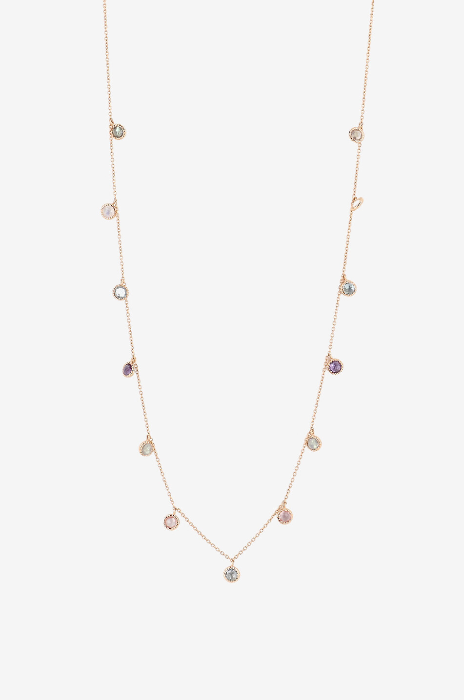 AVINAS Collier Rainbow Briolette Femme ROSE 1