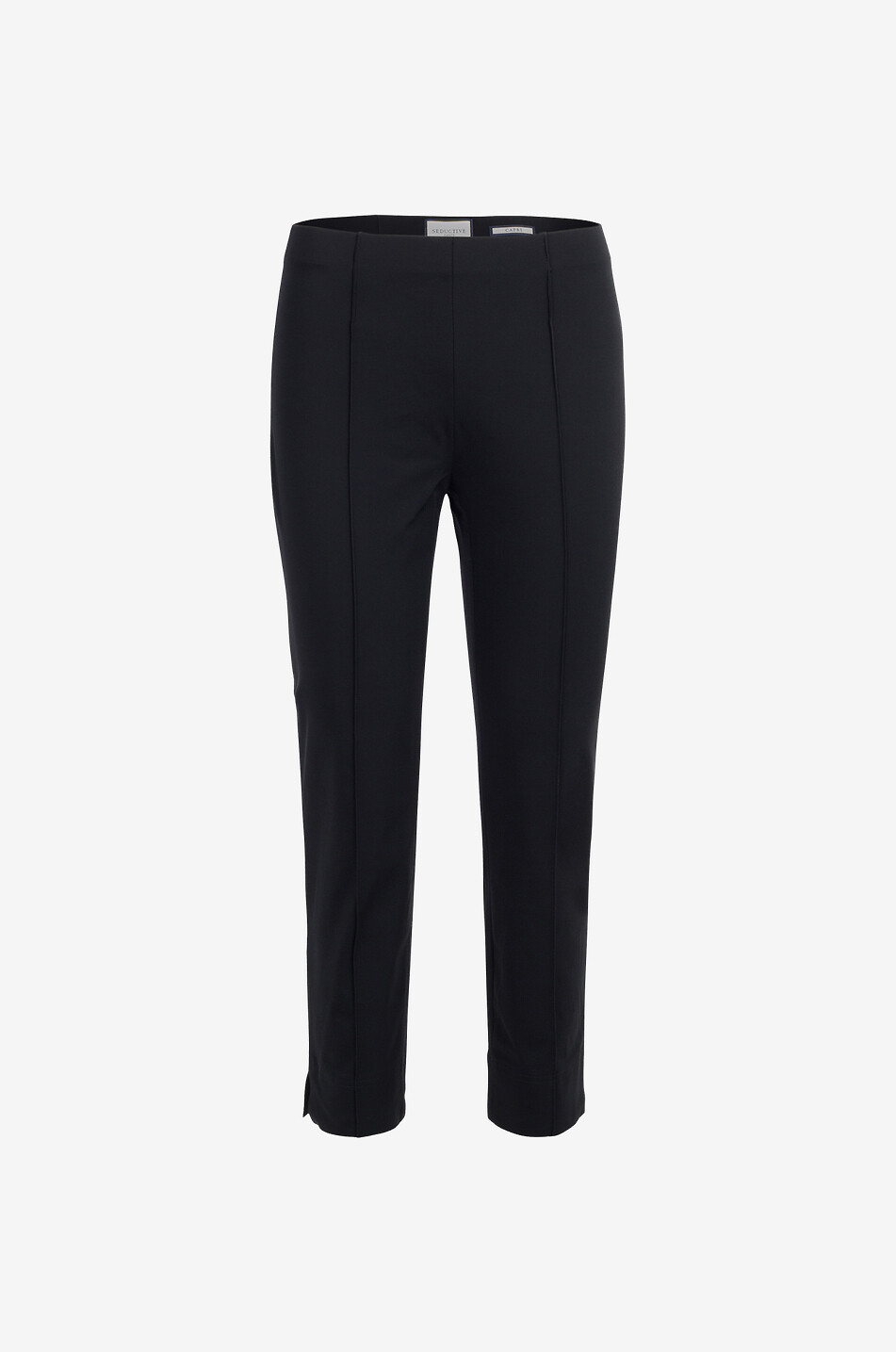 SEDUCTIVE Slim-Fit-Stretchhose Capri Damen SCHWARZ 1