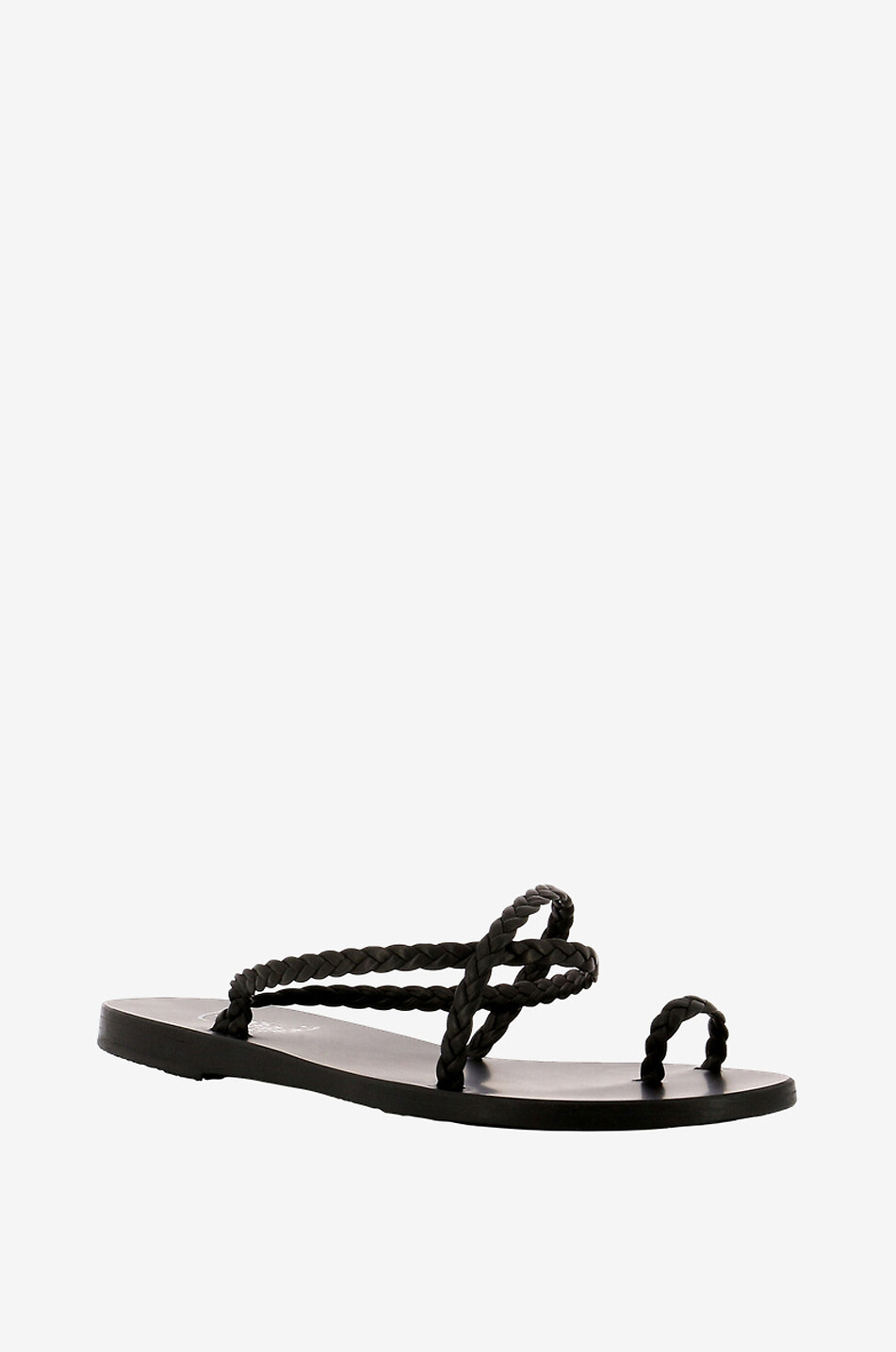 ANCIENT GREEK SANDALS Sandales en cuir Eleftheria Femme NOIR 1