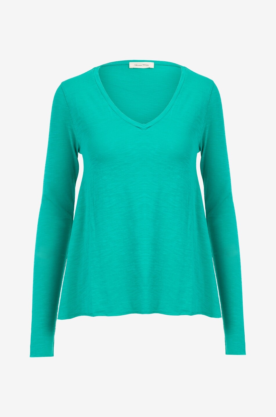 AMERICAN VINTAGE Top à manches longues en coton mélangé Jacksonville Femme VERT CLAIR 1