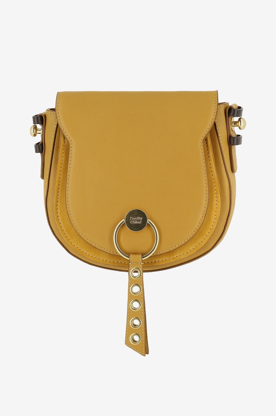 Satteltasche aus Leder und Wildleder