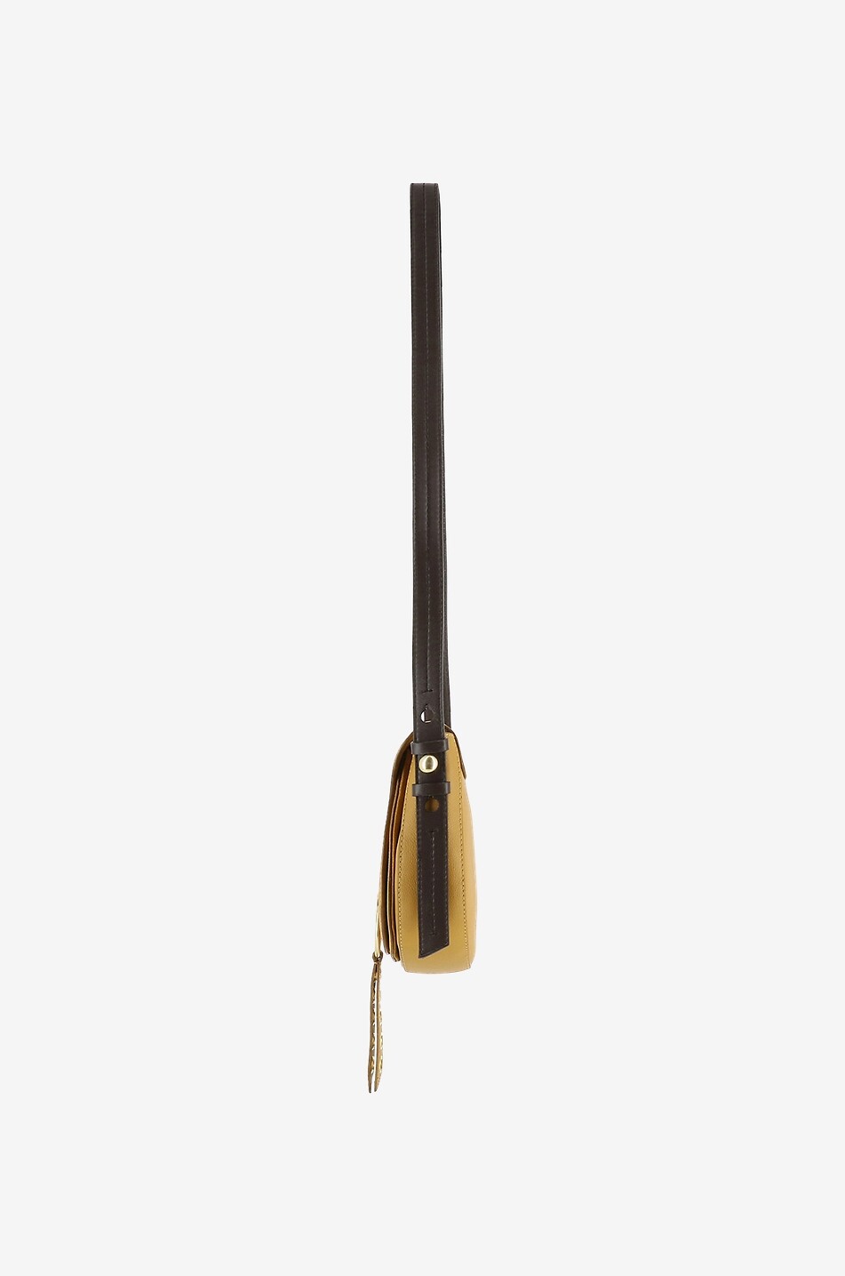 SEE BY CHLOE Satteltasche aus Leder und Wildleder Damen GELB 4
