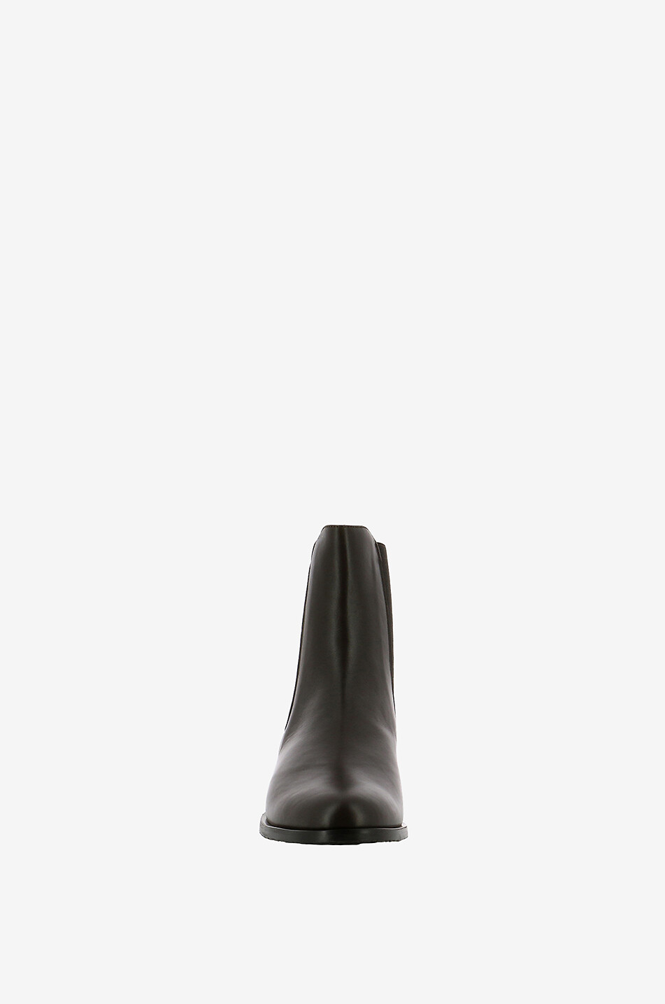 Bottines plates en cuir lisse