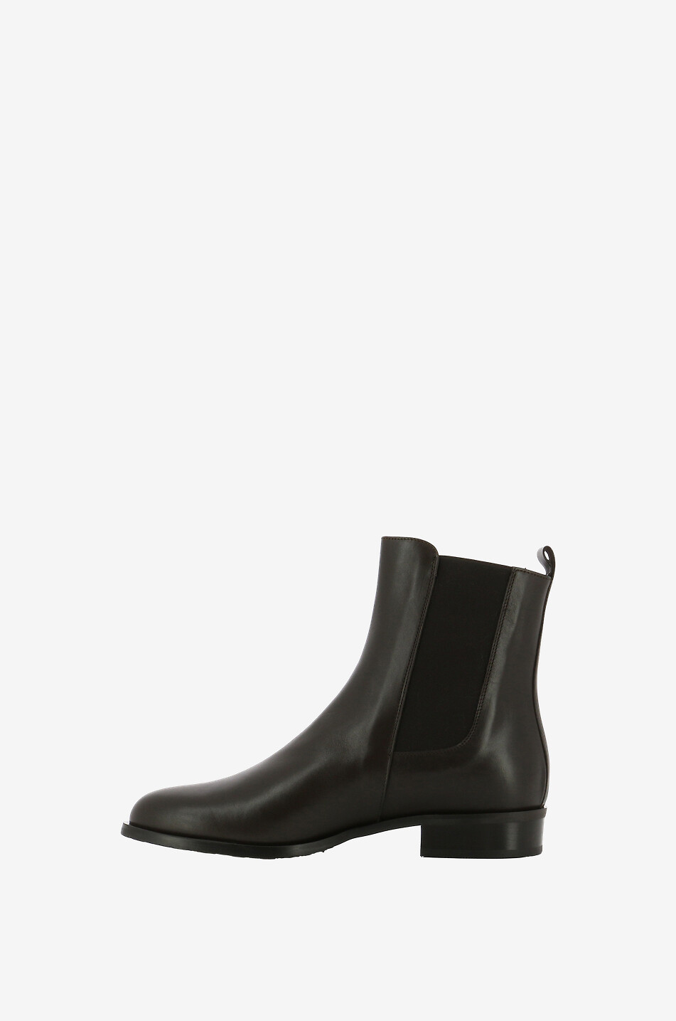 Bottines plates en cuir lisse