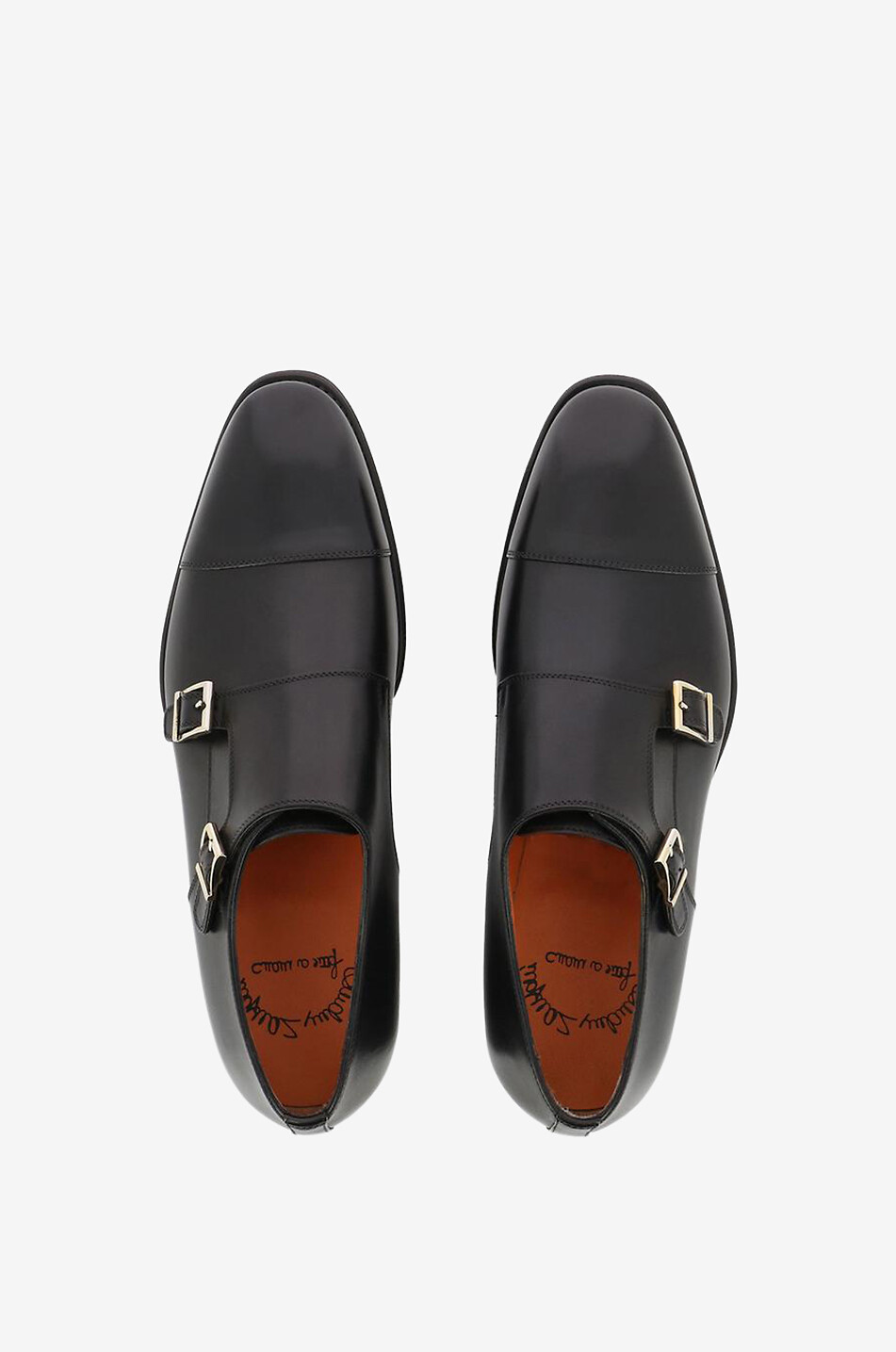 SANTONI Halbschuhe mit Doppelschnalle aus Leder Herren SCHWARZ 5