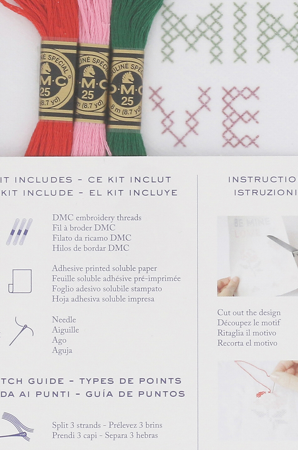 DMC Kreuzstich-Stickerei Kit Magic Paper Amour Haus ROSA 2