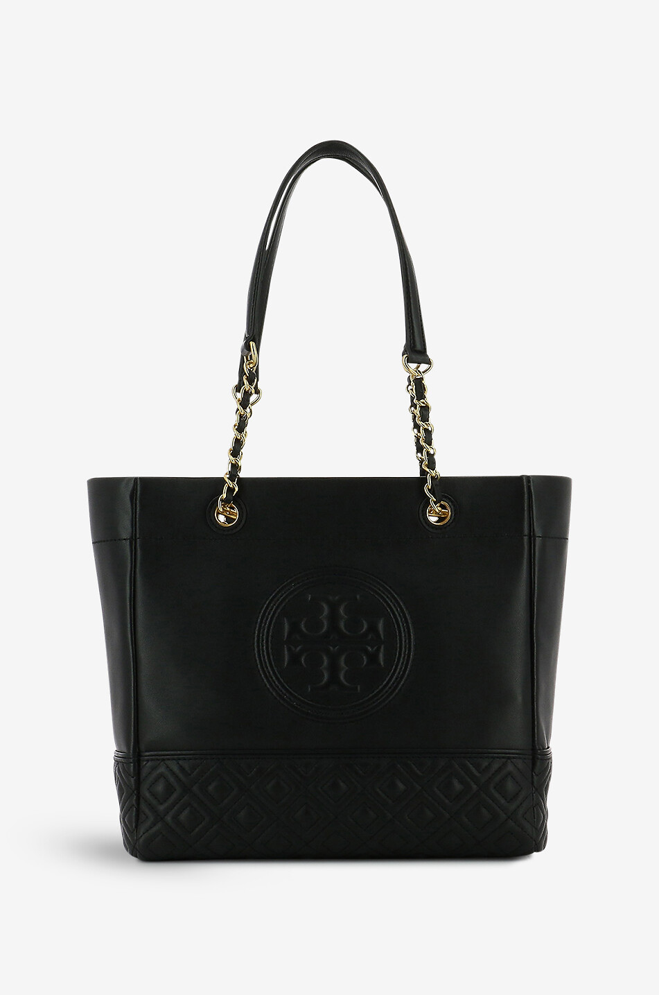 TORY BURCH Fleming quilted tote bag Women BLACK 1