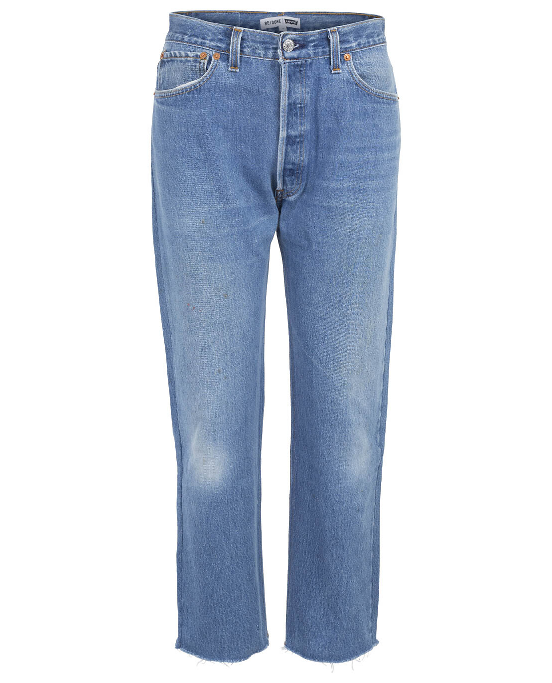RE/DONE Gerade verkürzte Jeans Stove Pipe Damen DUNKELBLAU 1