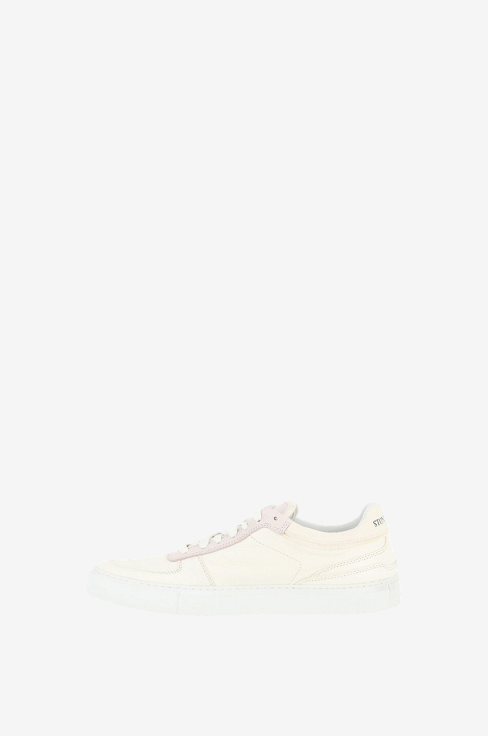 STONE ISLAND Grained leather sneakers Men EGGSHELL 3