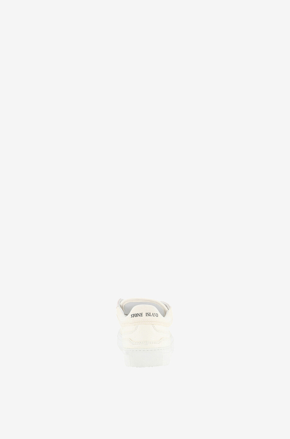 STONE ISLAND Grained leather sneakers Men EGGSHELL 4