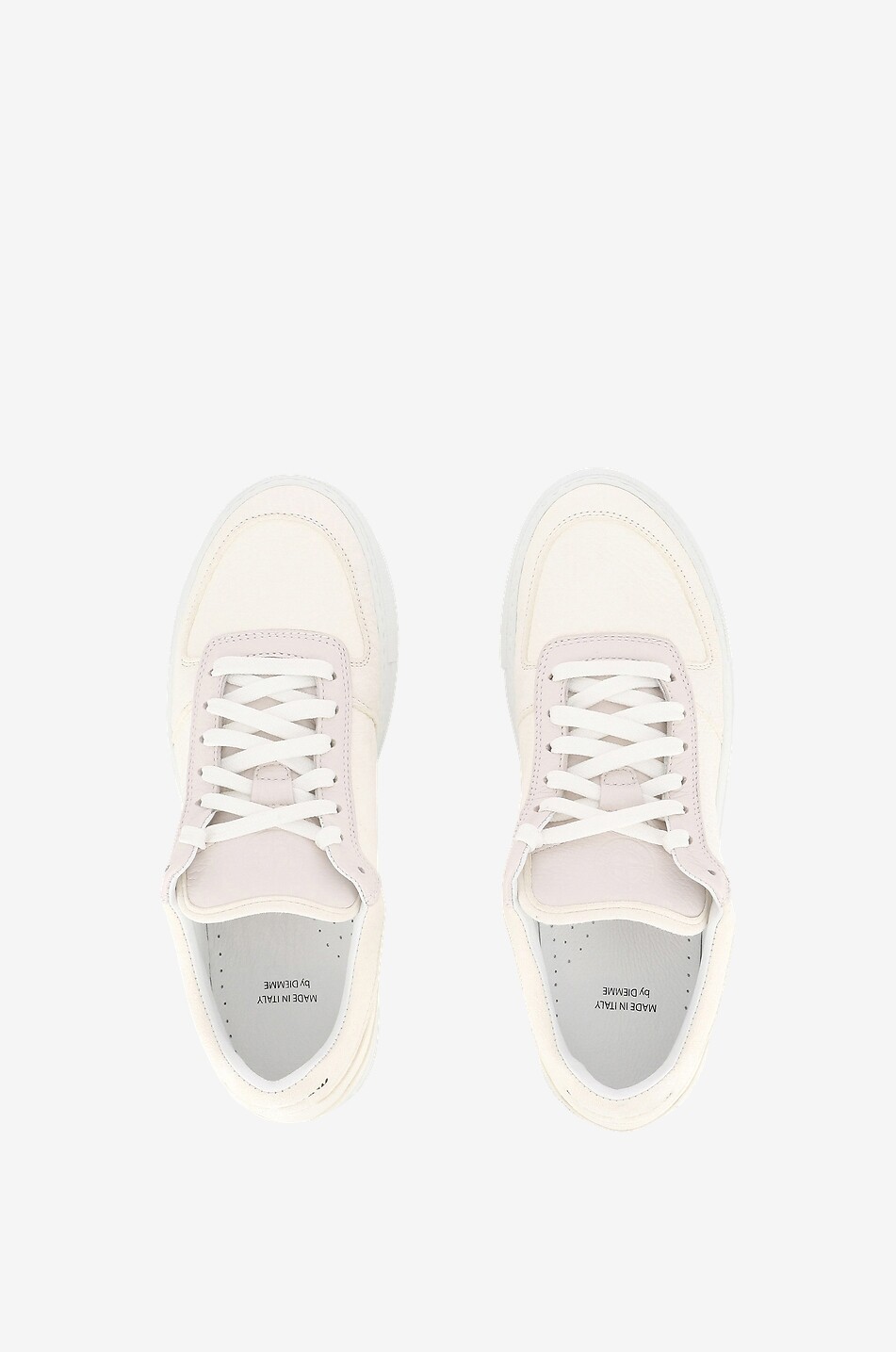 STONE ISLAND Grained leather sneakers Men EGGSHELL 5
