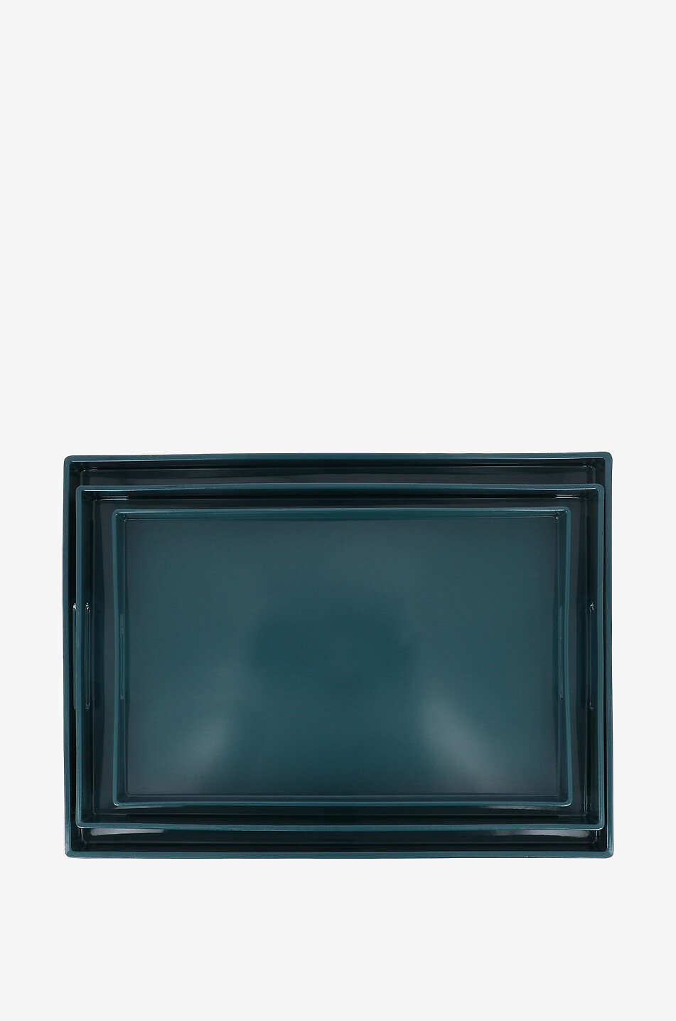 Trois plateaux vernis verts