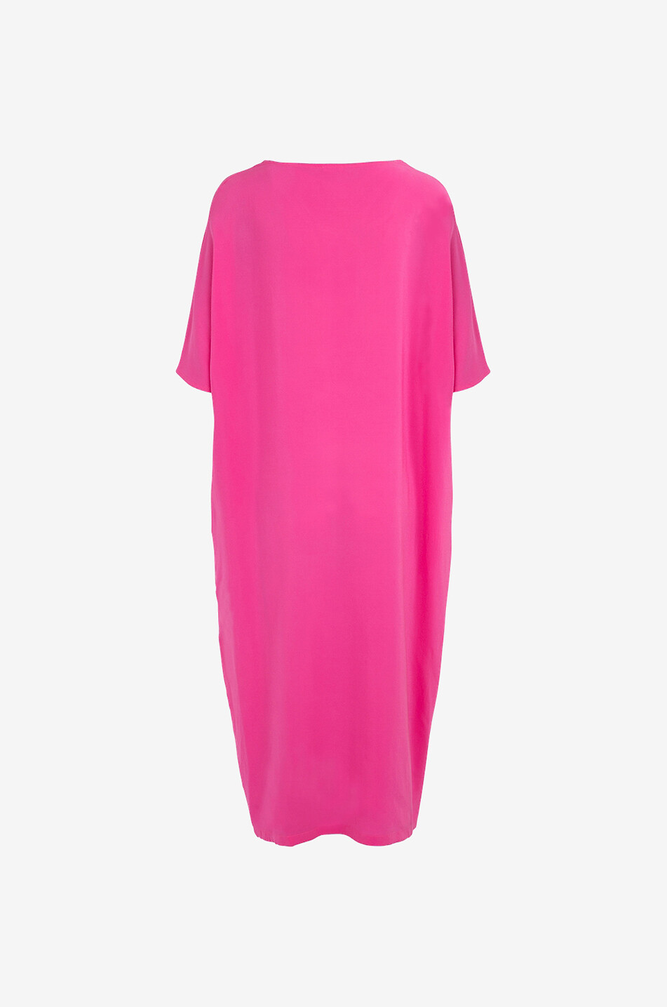 THE SHIRT A-line silk dress with boat collar Women PINK 2