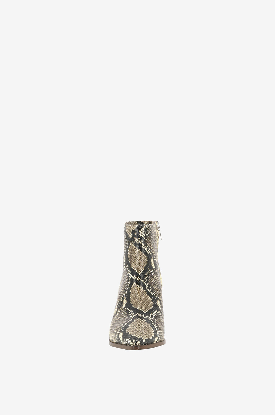 BONGENIE Stiefeletten aus Wildleder in Schlangenoptik Damen HELLBRAUN 2
