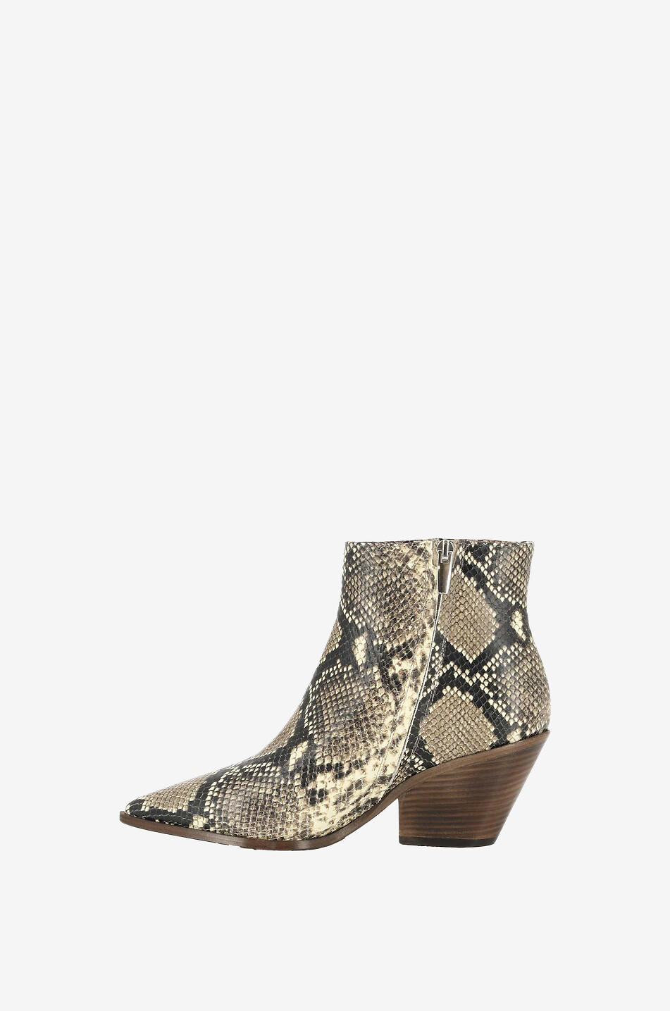 BONGENIE Stiefeletten aus Wildleder in Schlangenoptik Damen HELLBRAUN 3