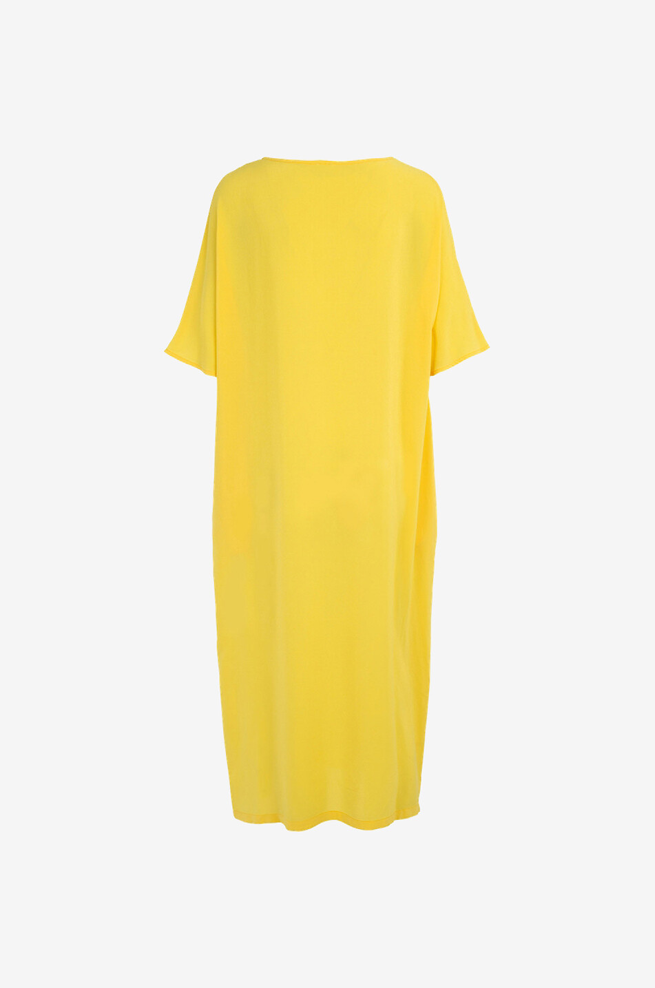 THE SHIRT A-line silk dress with boat collar Women YELLOW 2
