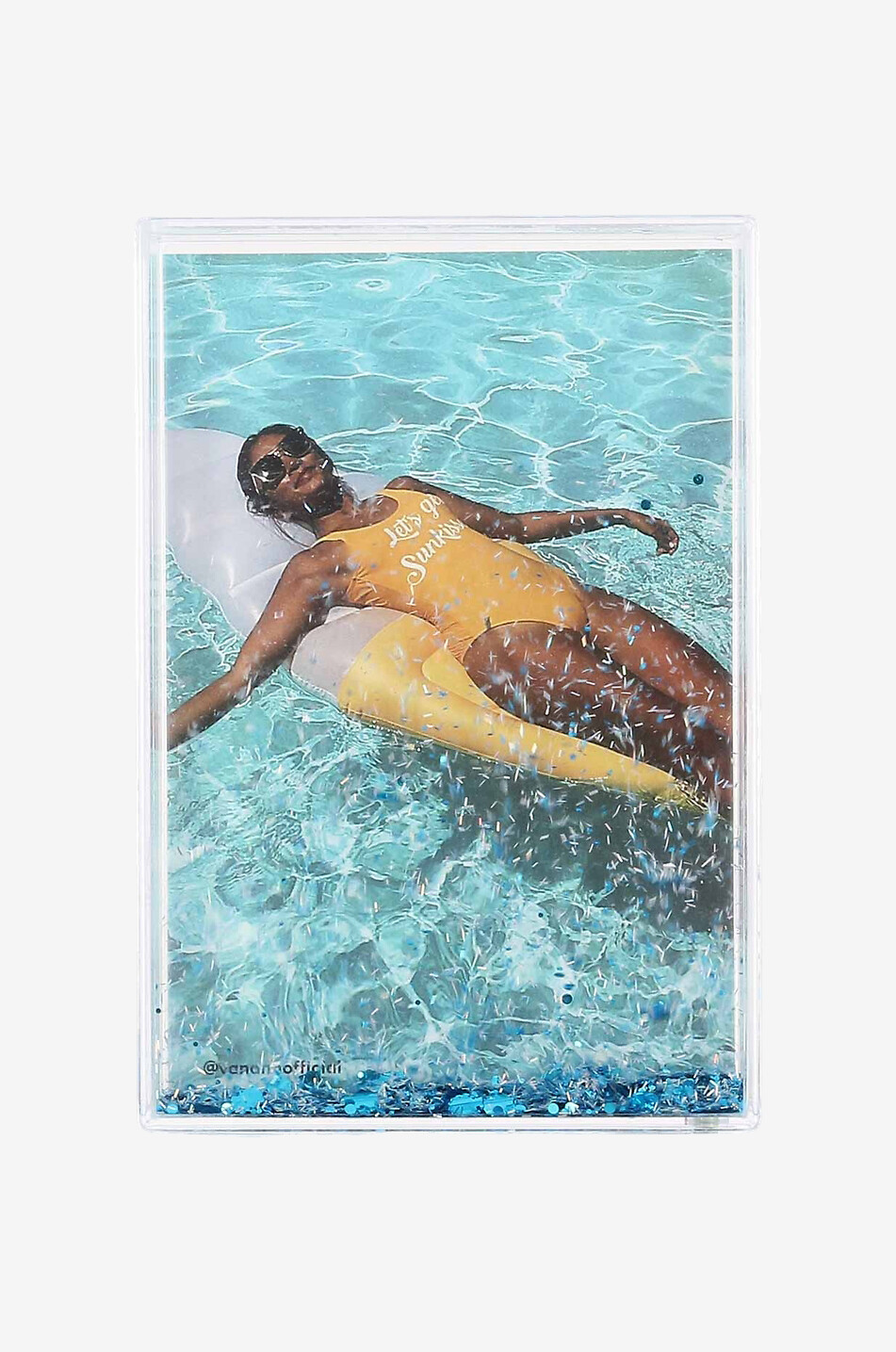 SUNNYLIFE Rechteckiger Bilderrahmen Glitter Frame Shell Haus BLAU 1