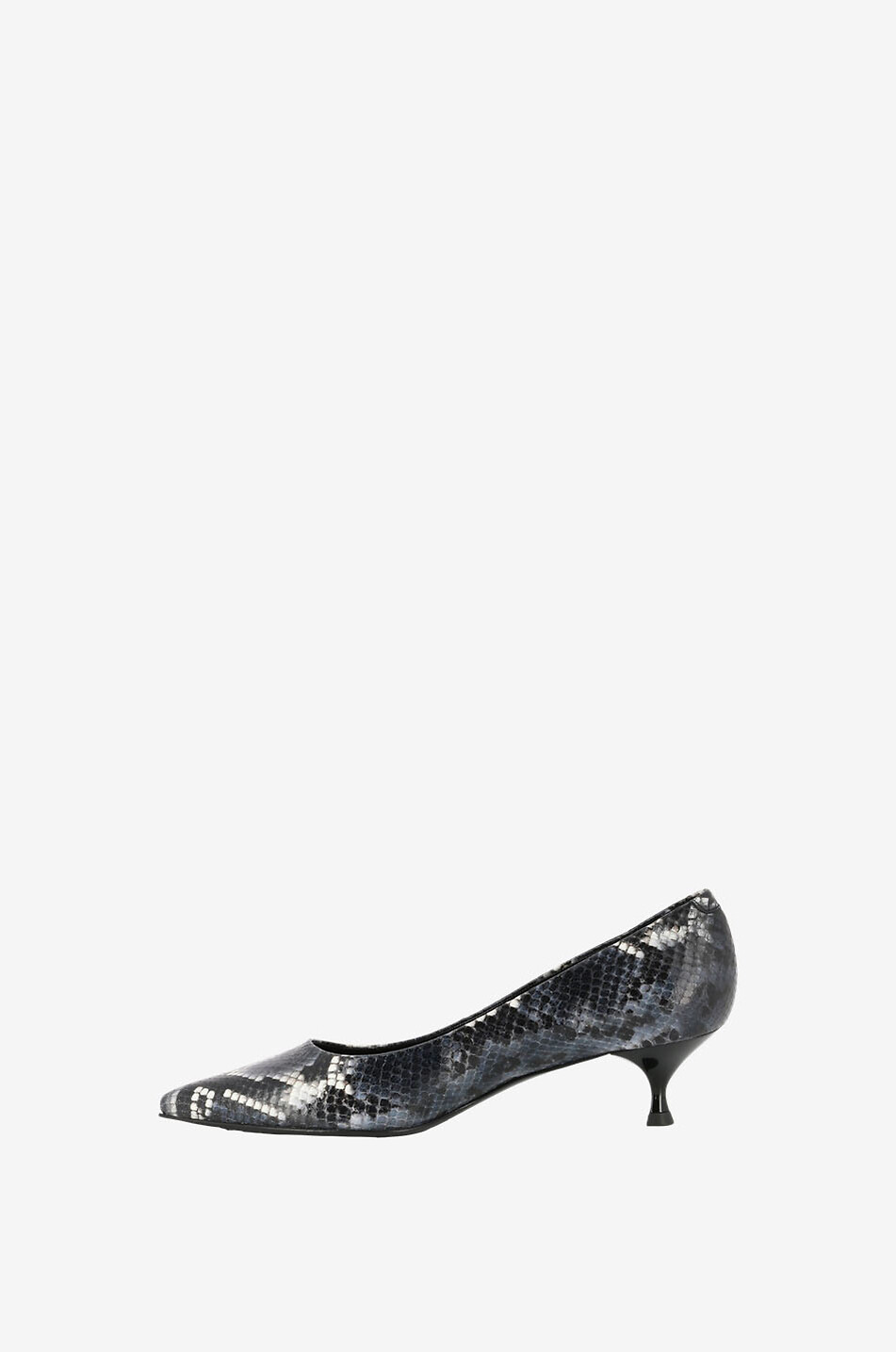 BONGENIE Escarpins en peau de serpent Femme BLEU FONCE 3