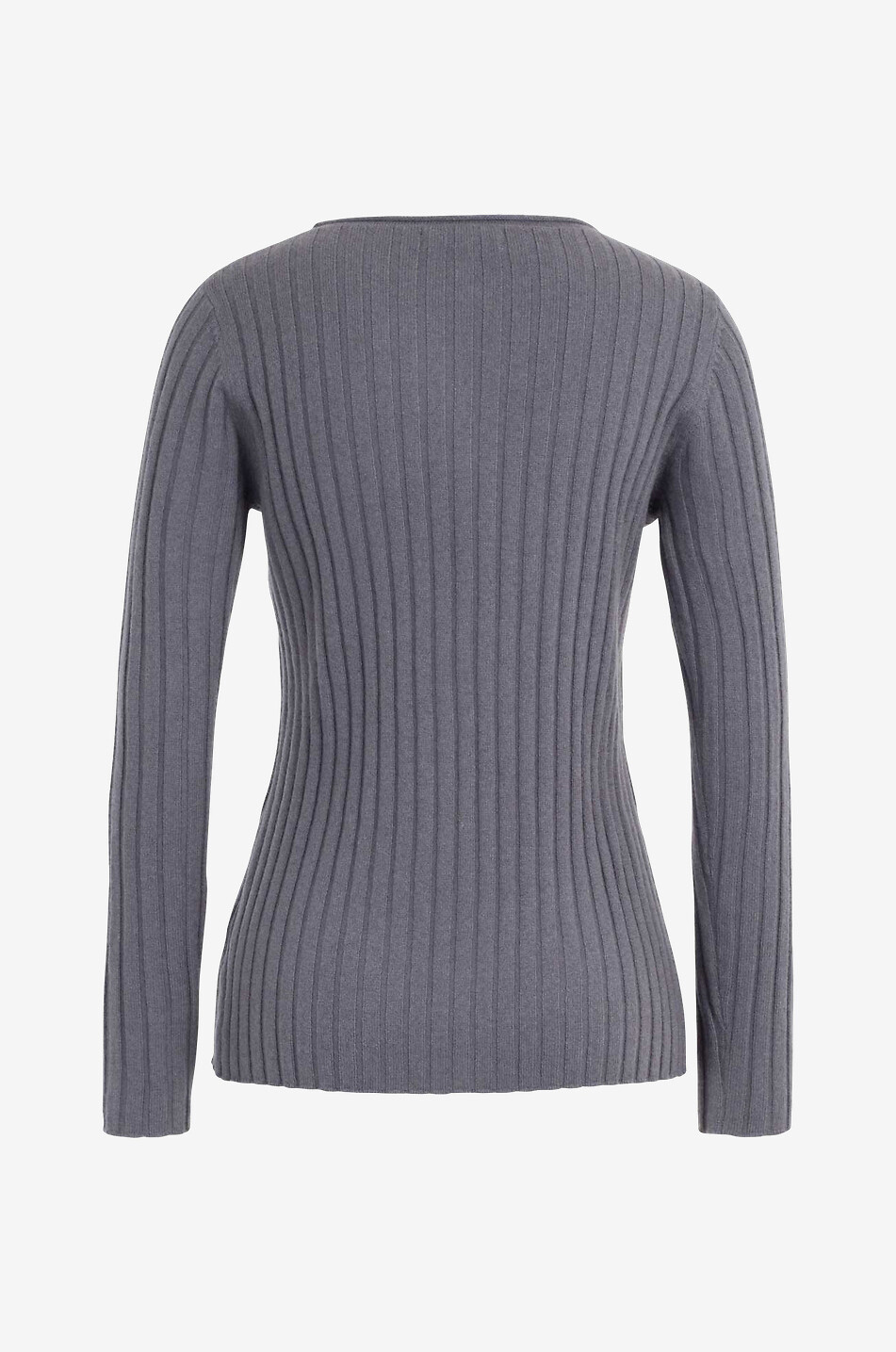 HEMISPHERE Pull chaussette côtelé en cachemire Femme GRIS 2