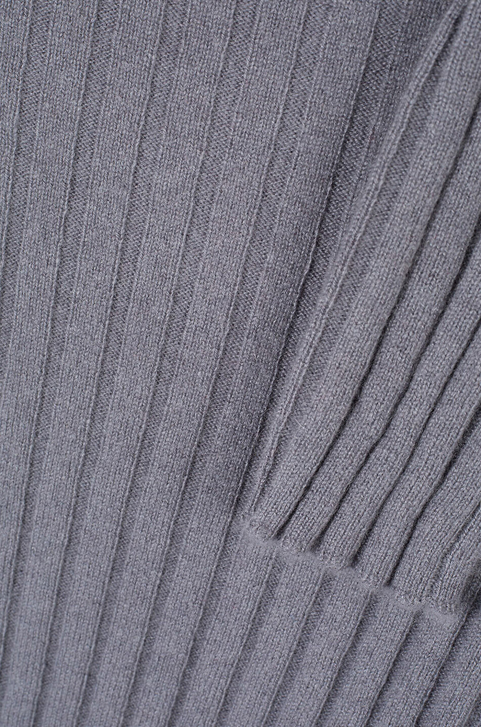 HEMISPHERE Pull chaussette côtelé en cachemire Femme GRIS 3