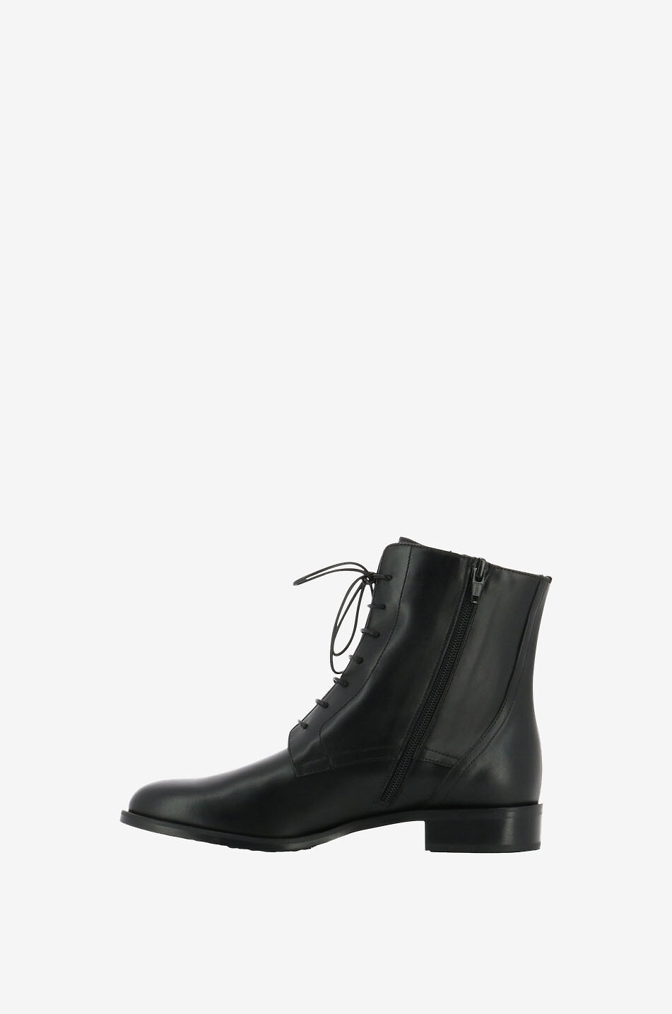 BONGENIE Schnürstiefeletten aus Glattleder Damen SCHWARZ 3