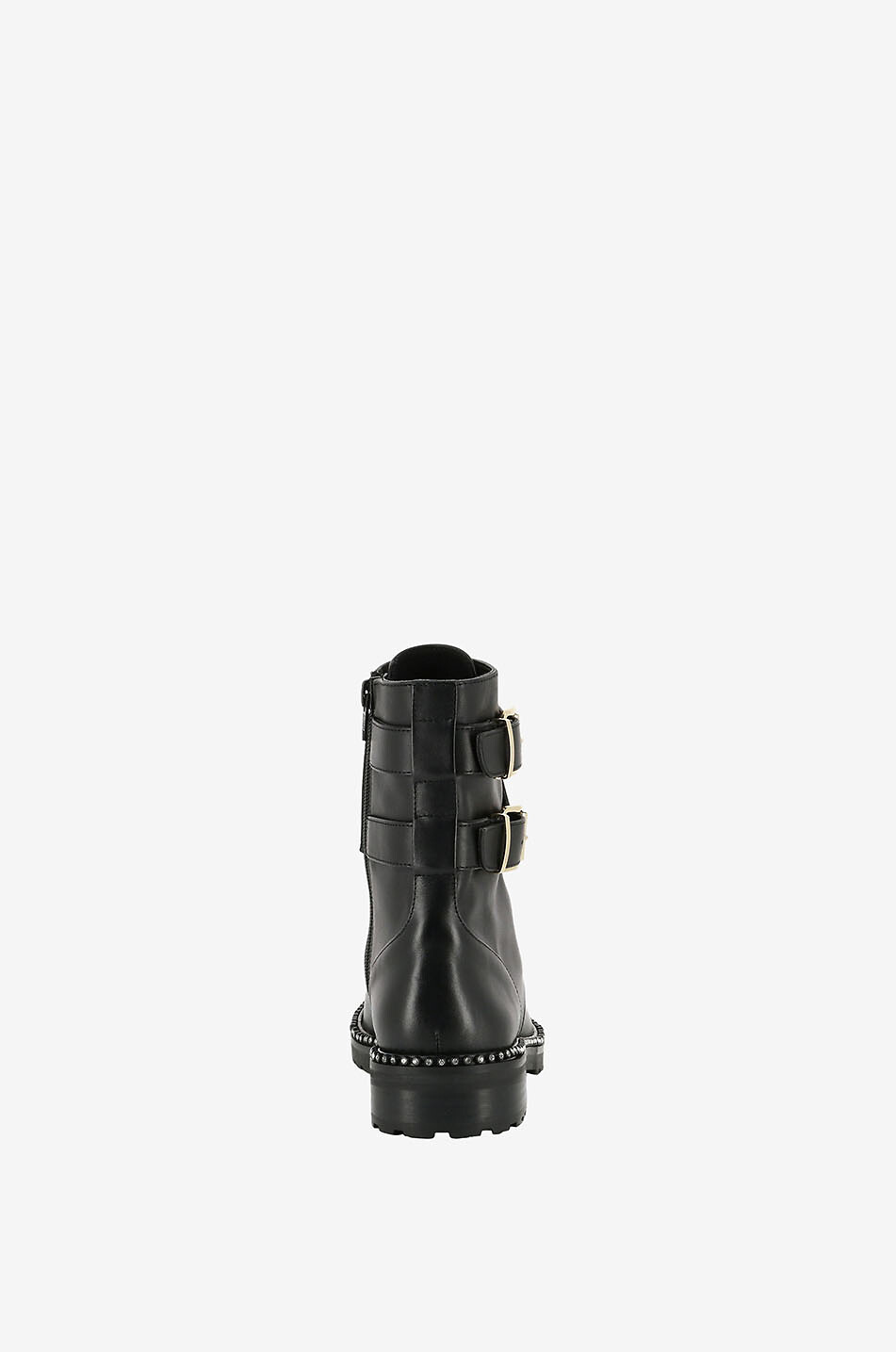 KURT GEIGER LONDON Stoop leather flat ankle boots with crystals Women BLACK 4