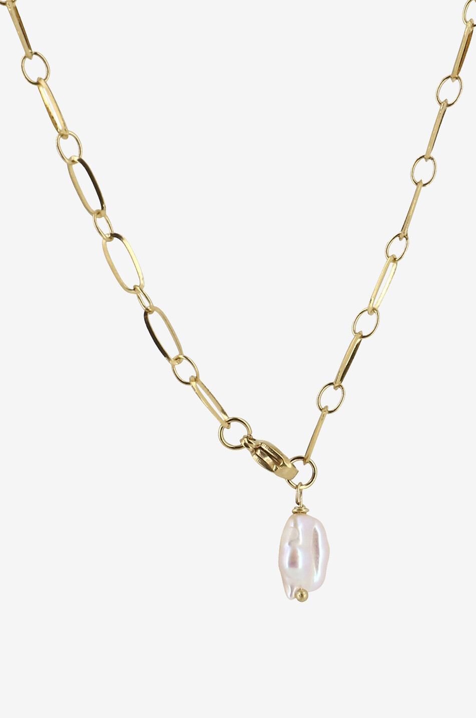 TIMELESS PEARLY Golden necklace adorned with irregular pearls Damen ROSA 2
