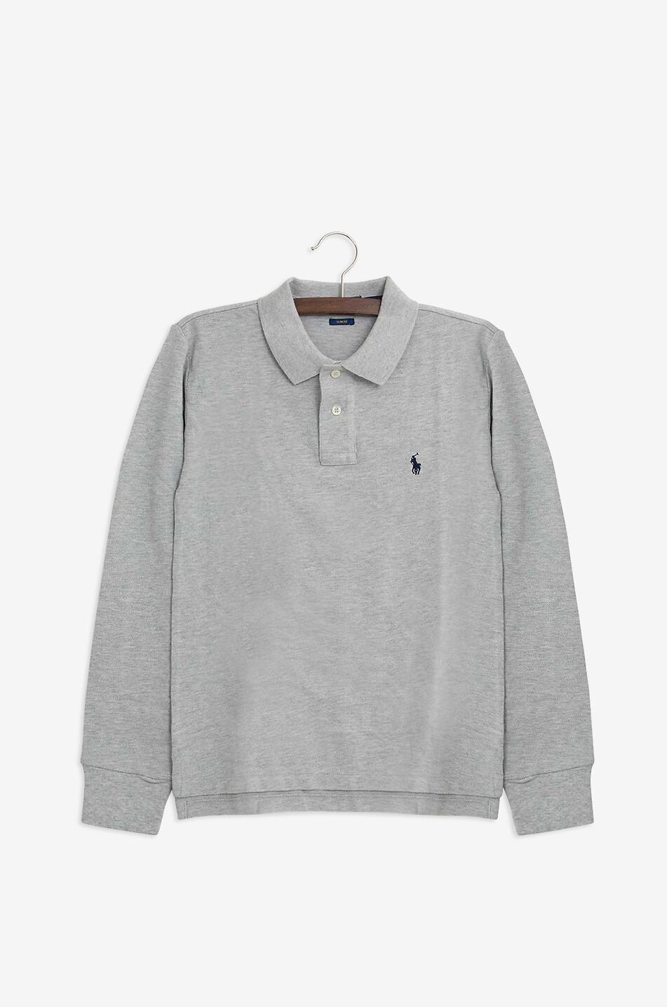 POLO RALPH LAUREN Langarm-Polohemd aus Baumwollpiqué Junge GRAU 1