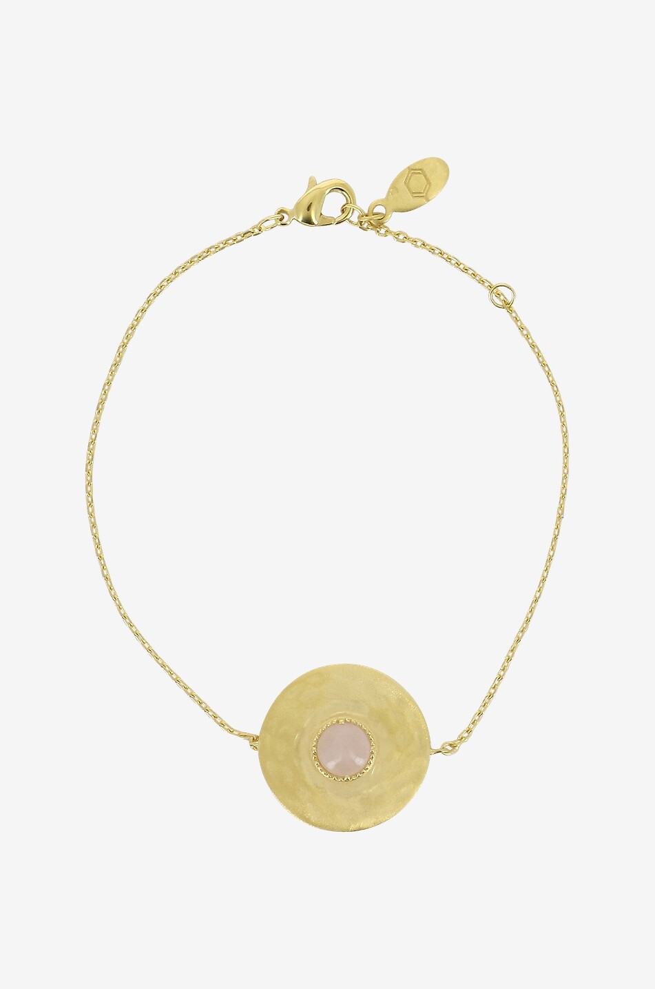 COLLECTION CONSTANCE Bracelet plaqué or orné de quartz rose Helene Femme ROSE 1