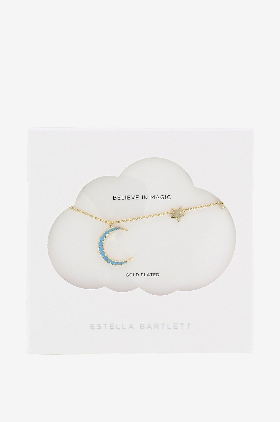 ESTELLA BARTLETT Goldene Halskette mit Türkisen Moon and Stars Statement Damen GOLDEN 1