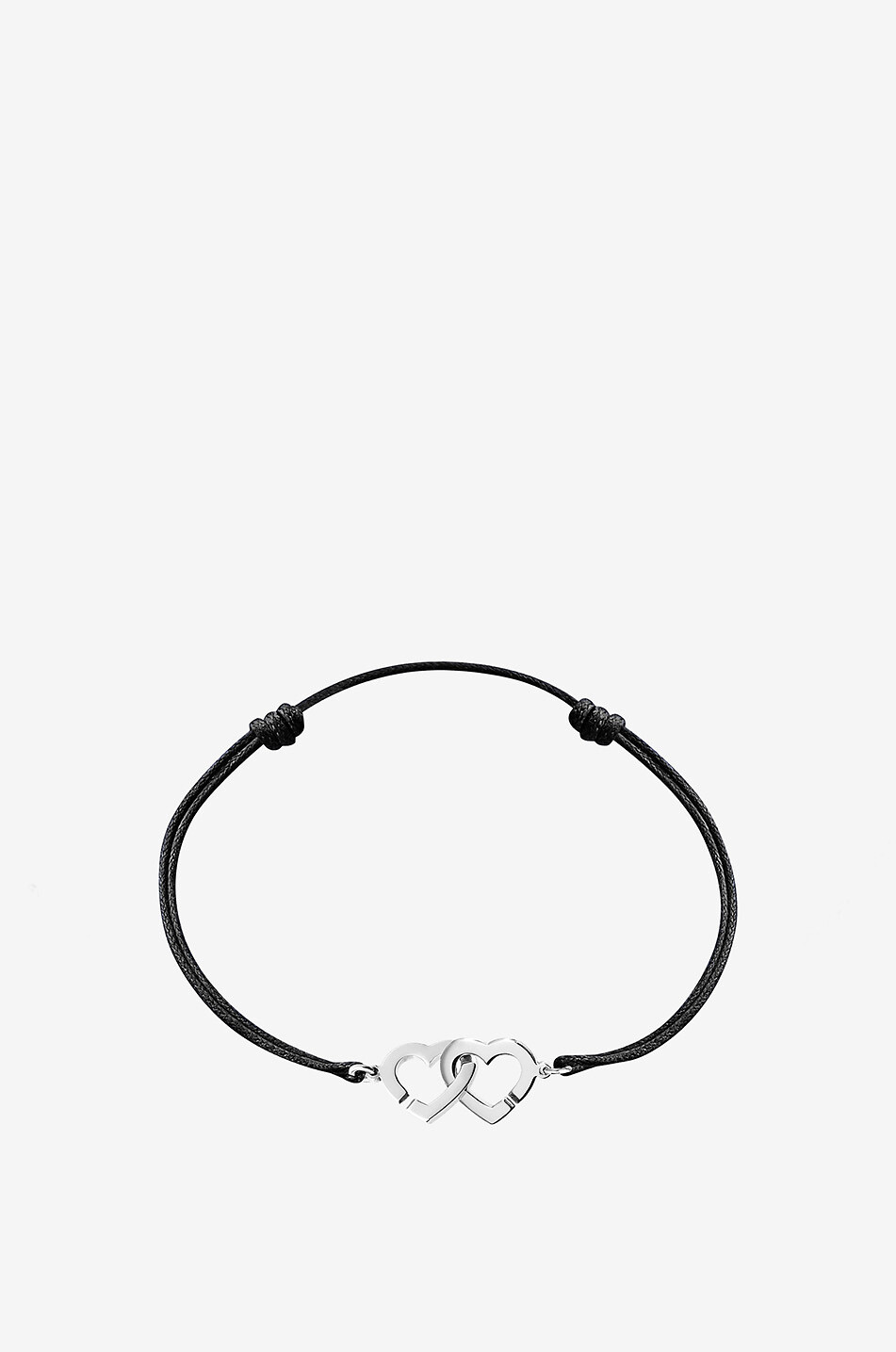 DINH VAN Bracelet sur cordon Double Coeurs Femme BLANC 1
