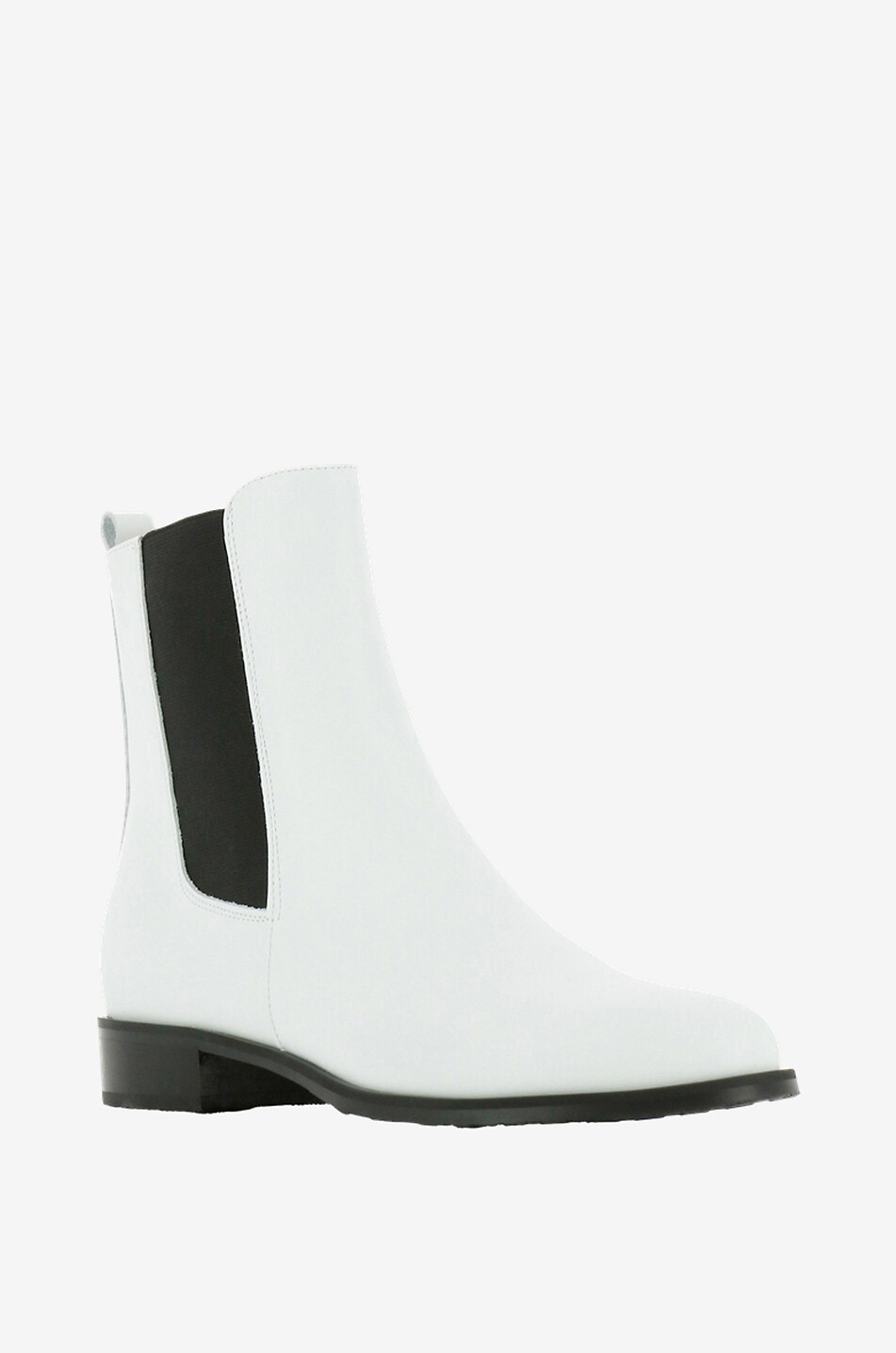 Bottines plates en cuir lisse