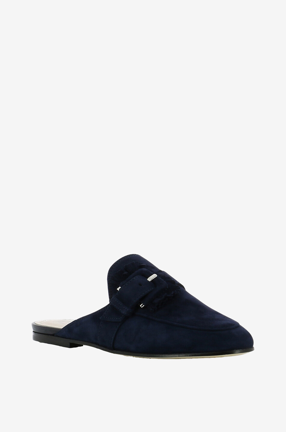 TOD'S Mules plates esprit mocassin en daim Femme BLEU FONCE 1