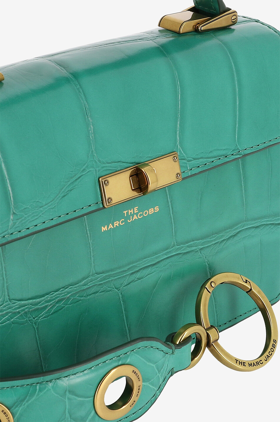 MARC JACOBS The Downtown textured leather handbag Women GREEN 6