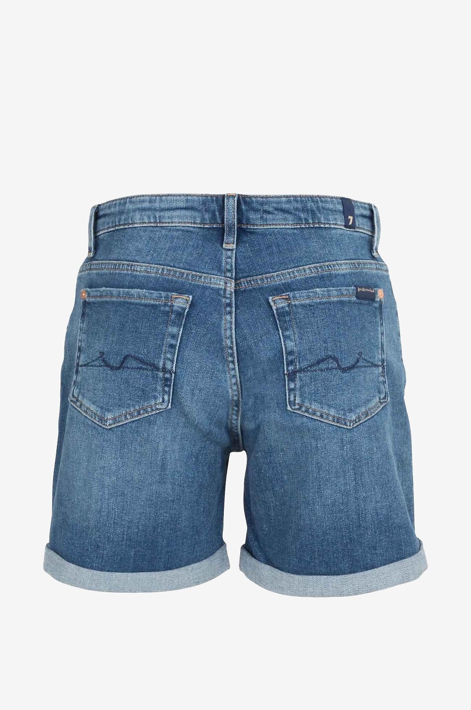 7 FOR ALL MANKIND Short en jean Boy Pier Femme BLEU MOYEN 2