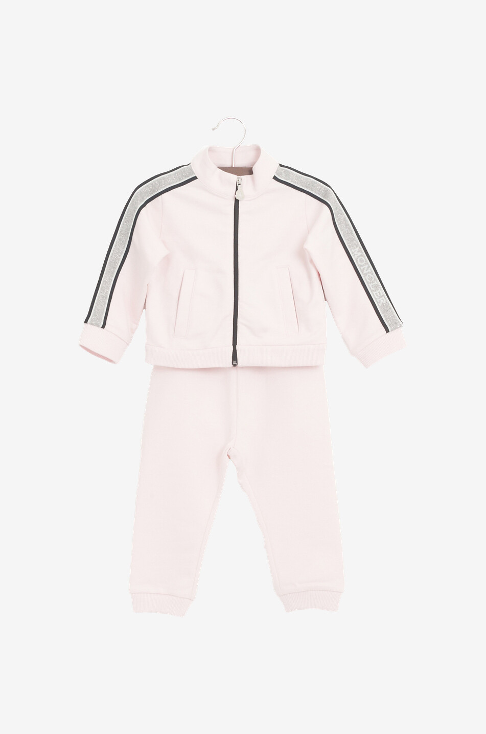 MONCLER Baby cotton track suit with Lurex knit Baby LIGHT PINK 5