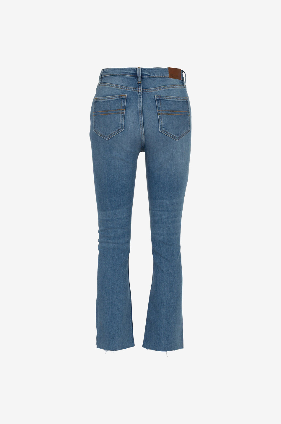 Verkürzte ausgefranste Jeans Kick Flare Idora 90s stonewash