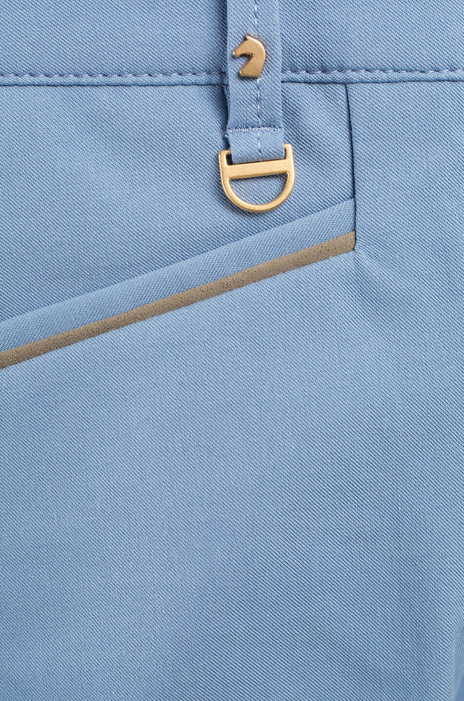 PAMELA HENSON Spezia cropped slim fit trousers with piping Women LIGHT BLUE 3