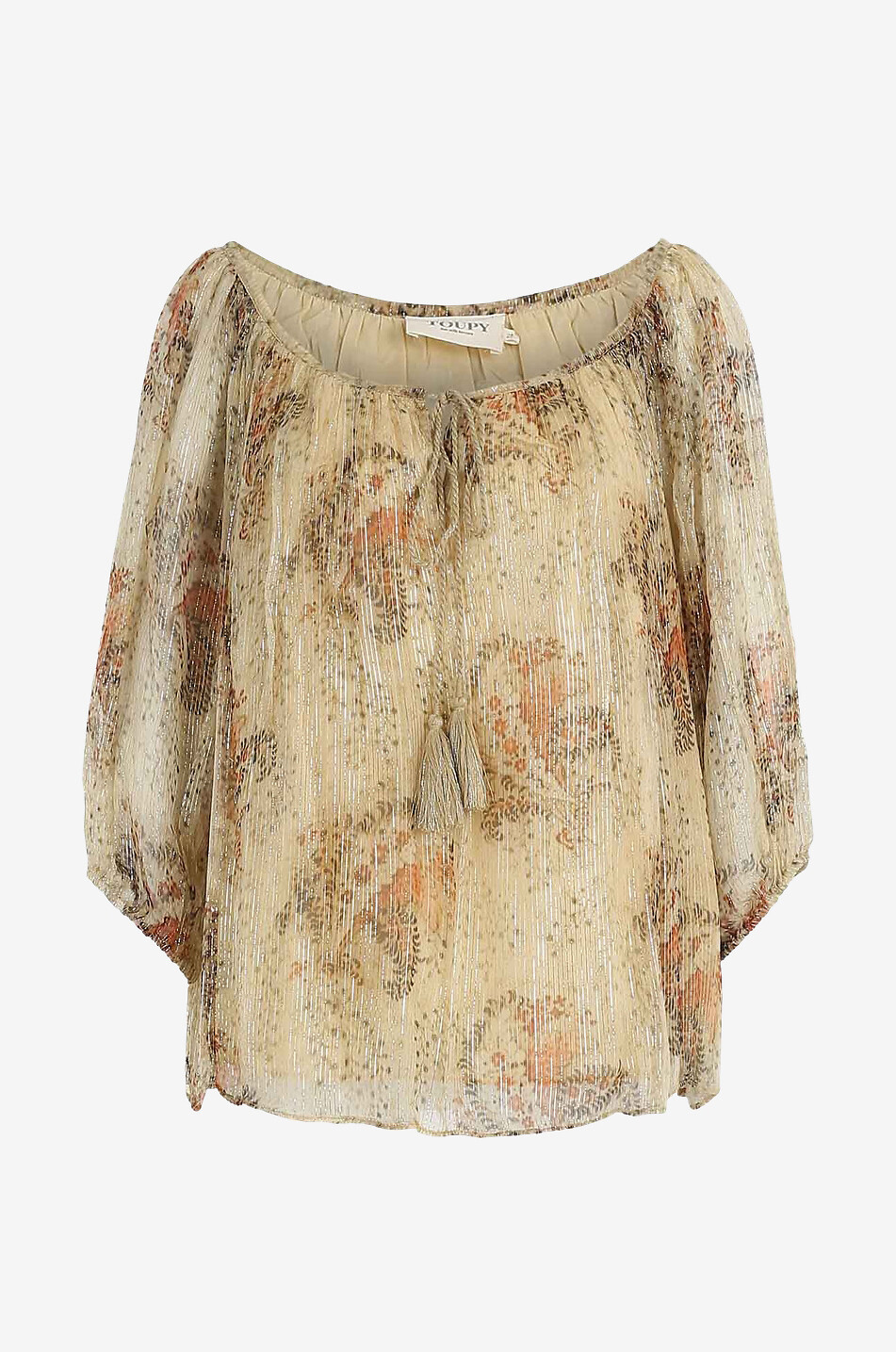 TOUPY Top manches longues en mousseline imprimée Positano Femme MULTICOLORE 1