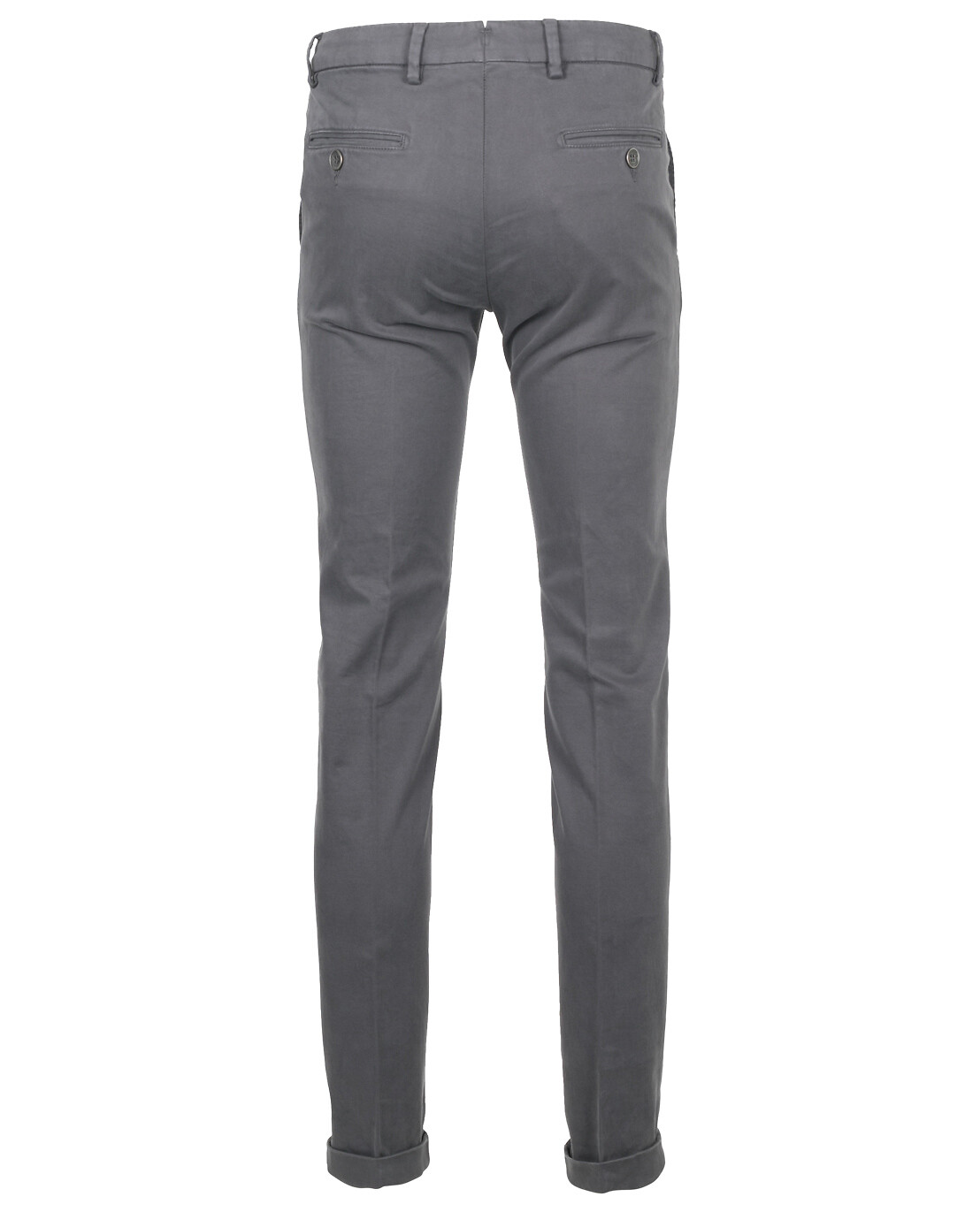 B SETTECENTO Slim fit chino trousers Men MEDIUM GREY 2