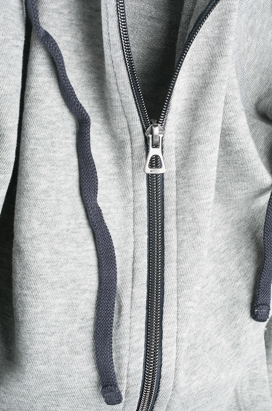 JAMES PERSE Sweat-shirt zippé à capuche en coton léger Homme GRIS MOYEN 3