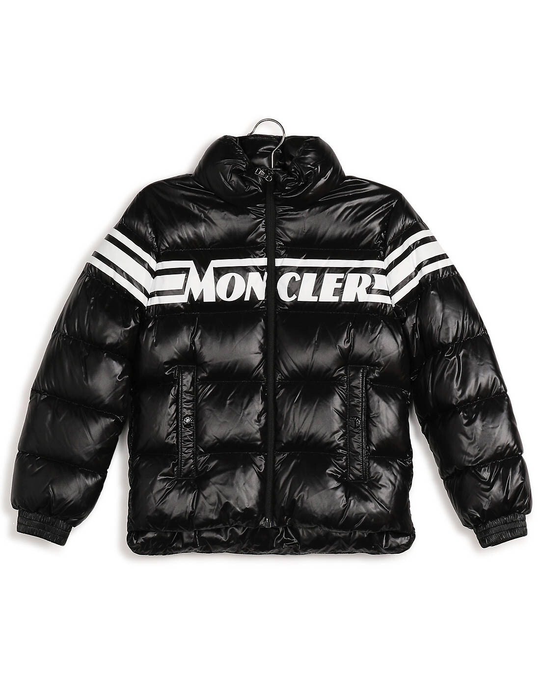 Saise logo printed down jacket with stand-up collar