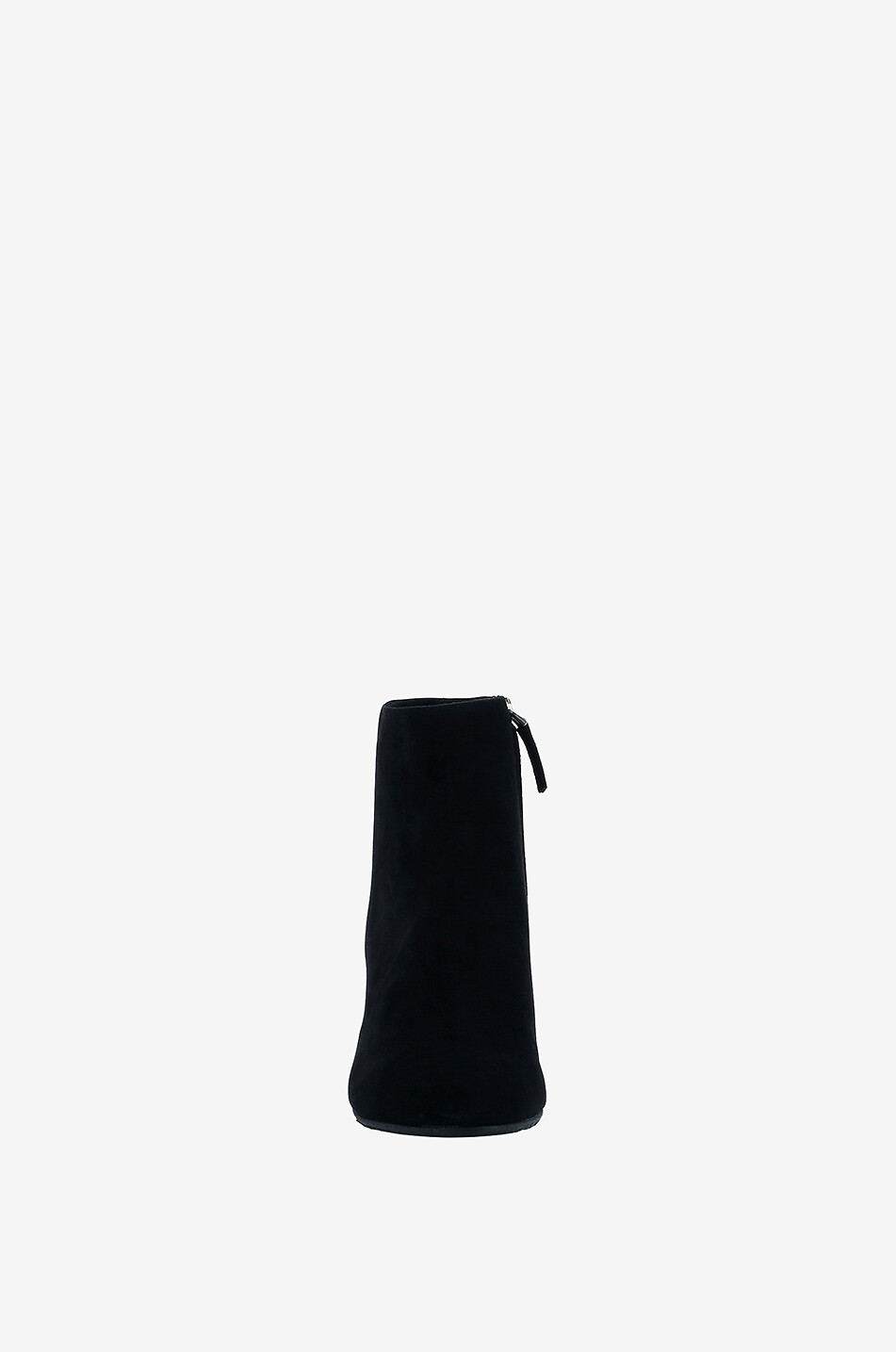 BONGENIE Stiefeletten mit Blockabsatz aus samtigem Wildleder Camoscio Damen SCHWARZ 2