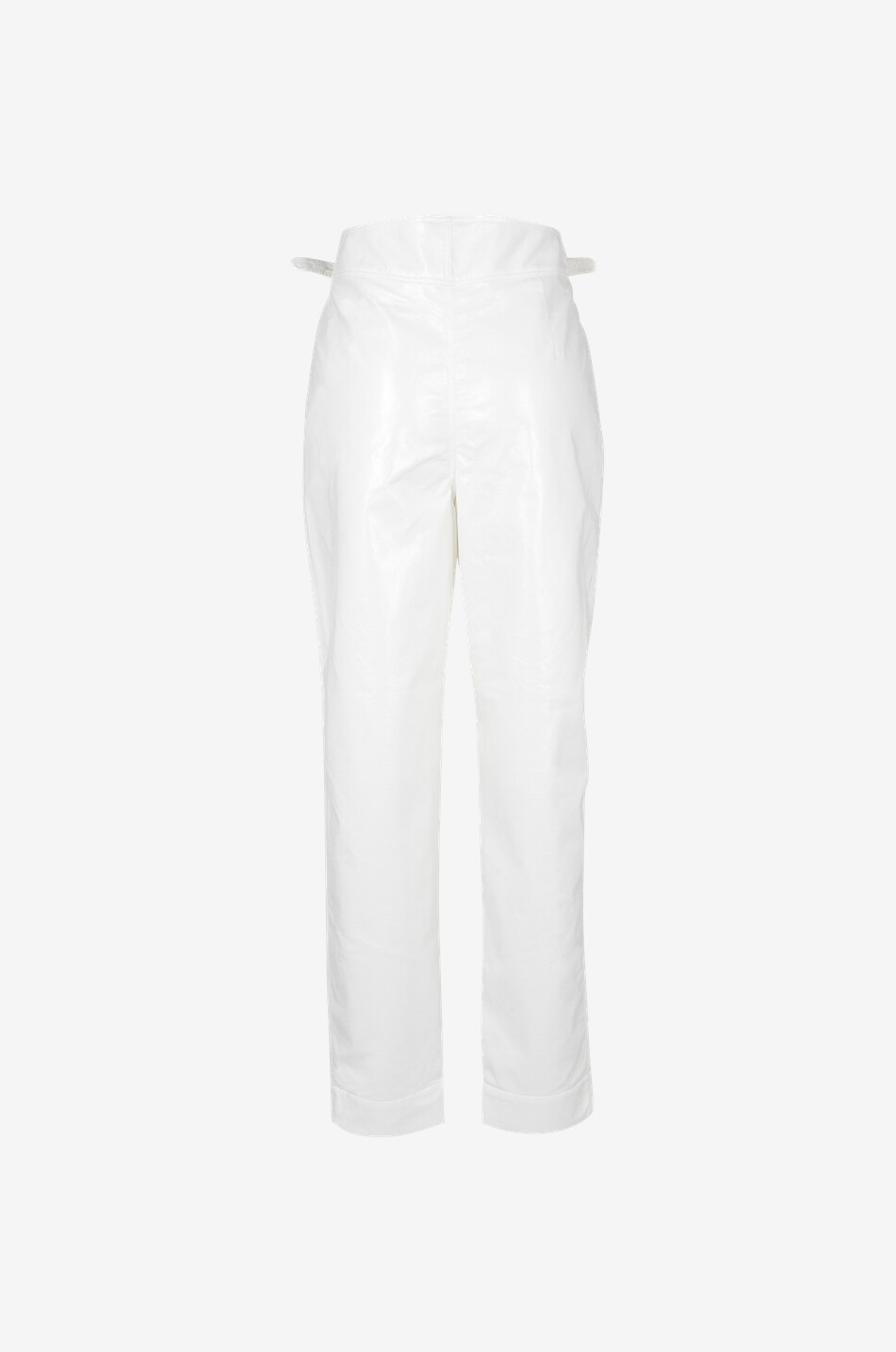 ROTATE BIRGER CHRISTENSEN Wilde Snow White vegan leather carrot trousers Women WHITE 2