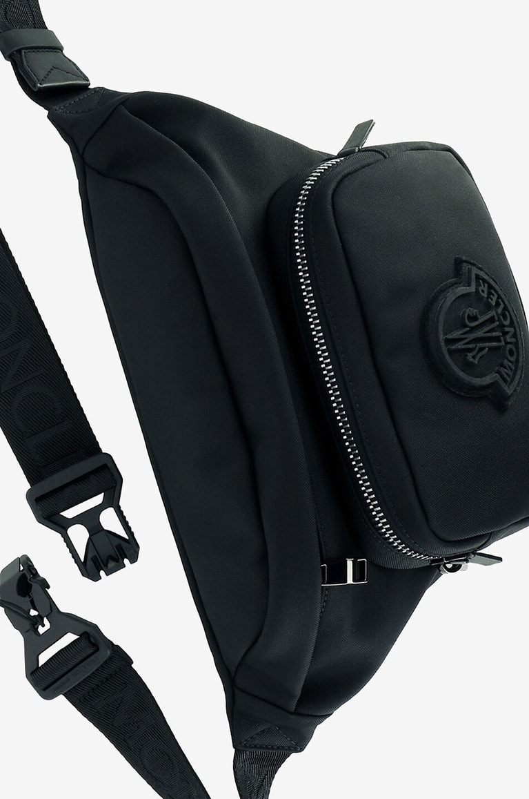 MONCLER Gürteltasche aus Nylon mit Logostickerei Durance Herren SCHWARZ 3